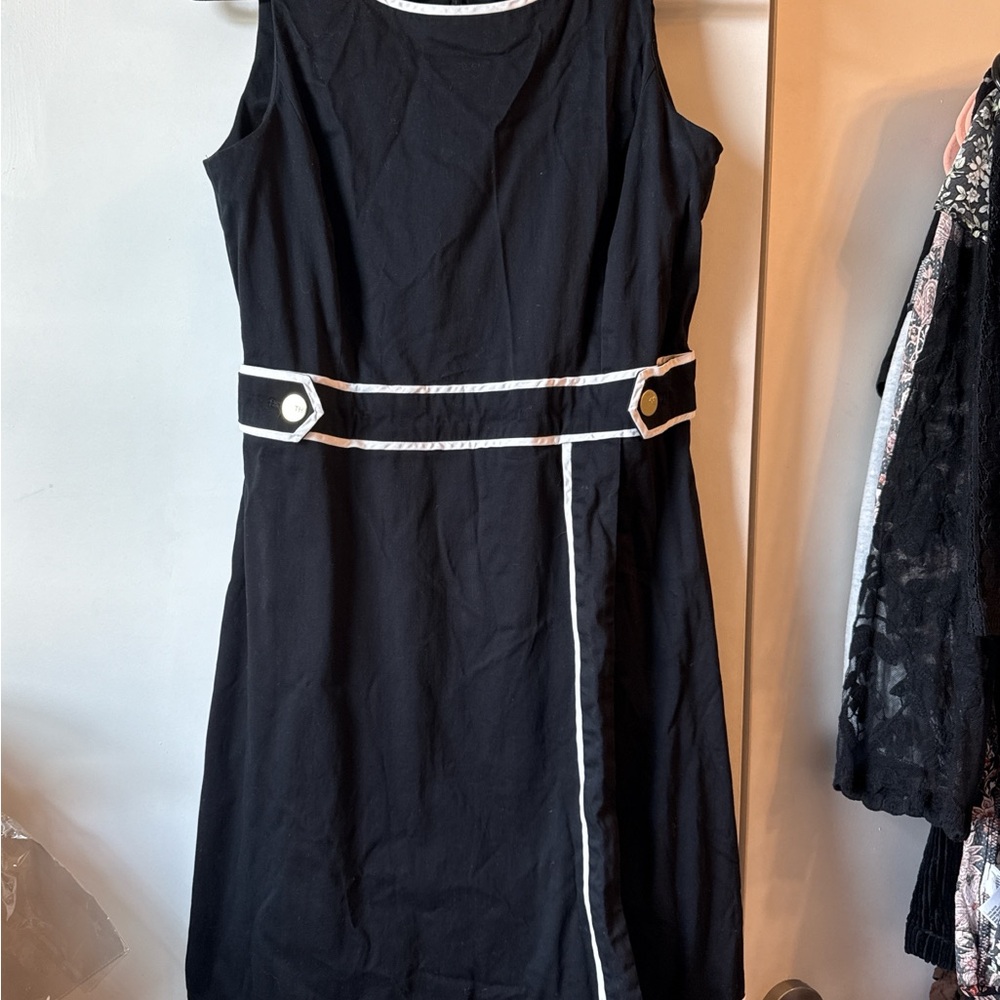 Tommy Hilfiger Black and White Sheath Mini Dress